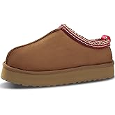 Gohom Platform Slippers Mini Boots for Women Fleece Lined Booties Anti-Slip Snow Slippers for Women Outdoor