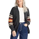 Pendleton Sierra Spring Cardigan for Women, Cotton Sweater with Harding Pattern, Open Front, 28” Length