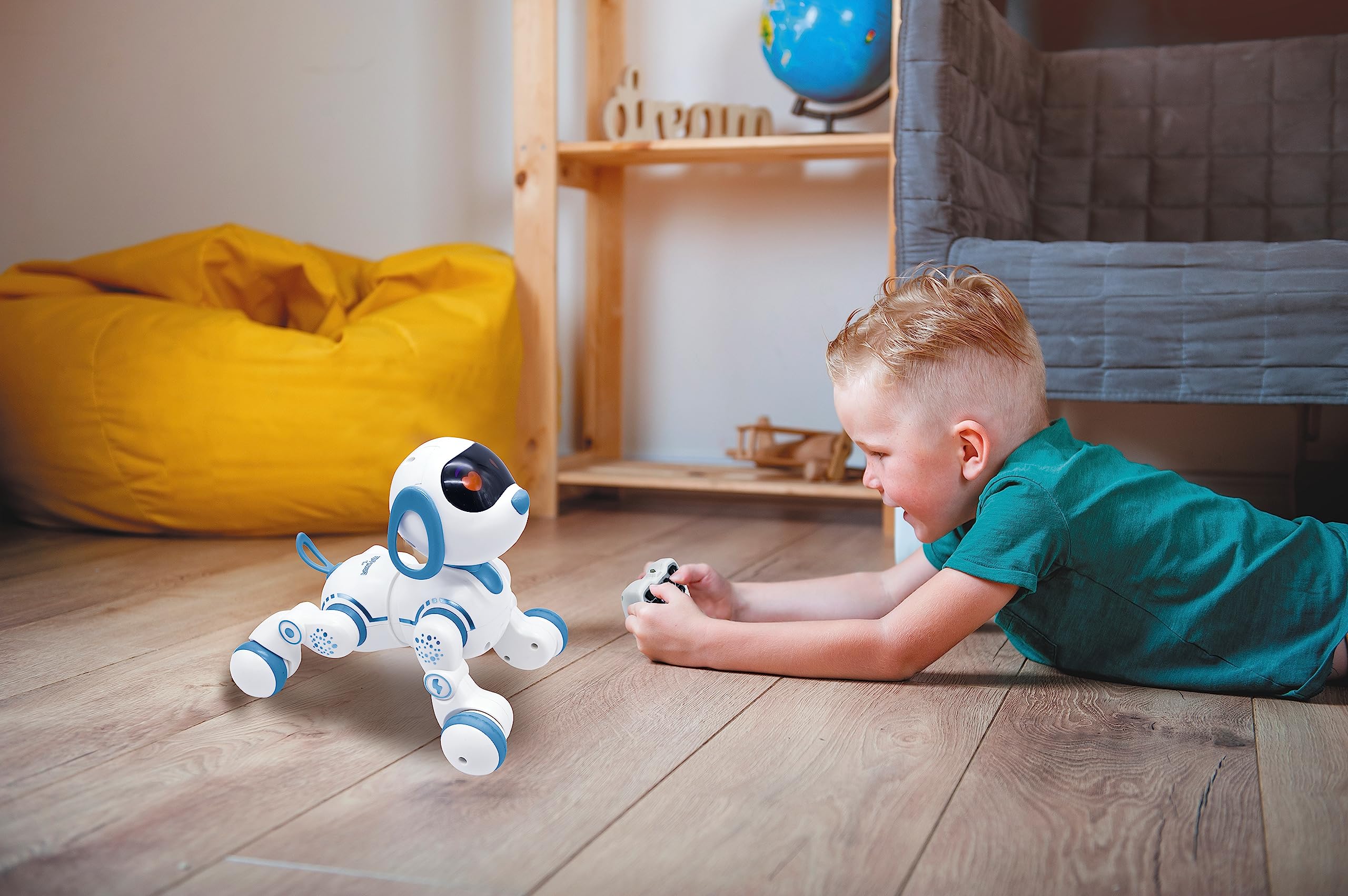 Lexibook Power Puppy® Jr - My Little Robot Dog - Robot Dog with Sounds, Music, Light Effects - Barks and Walks Like a Real Dog, Toy for Boys and Girls - PUP01