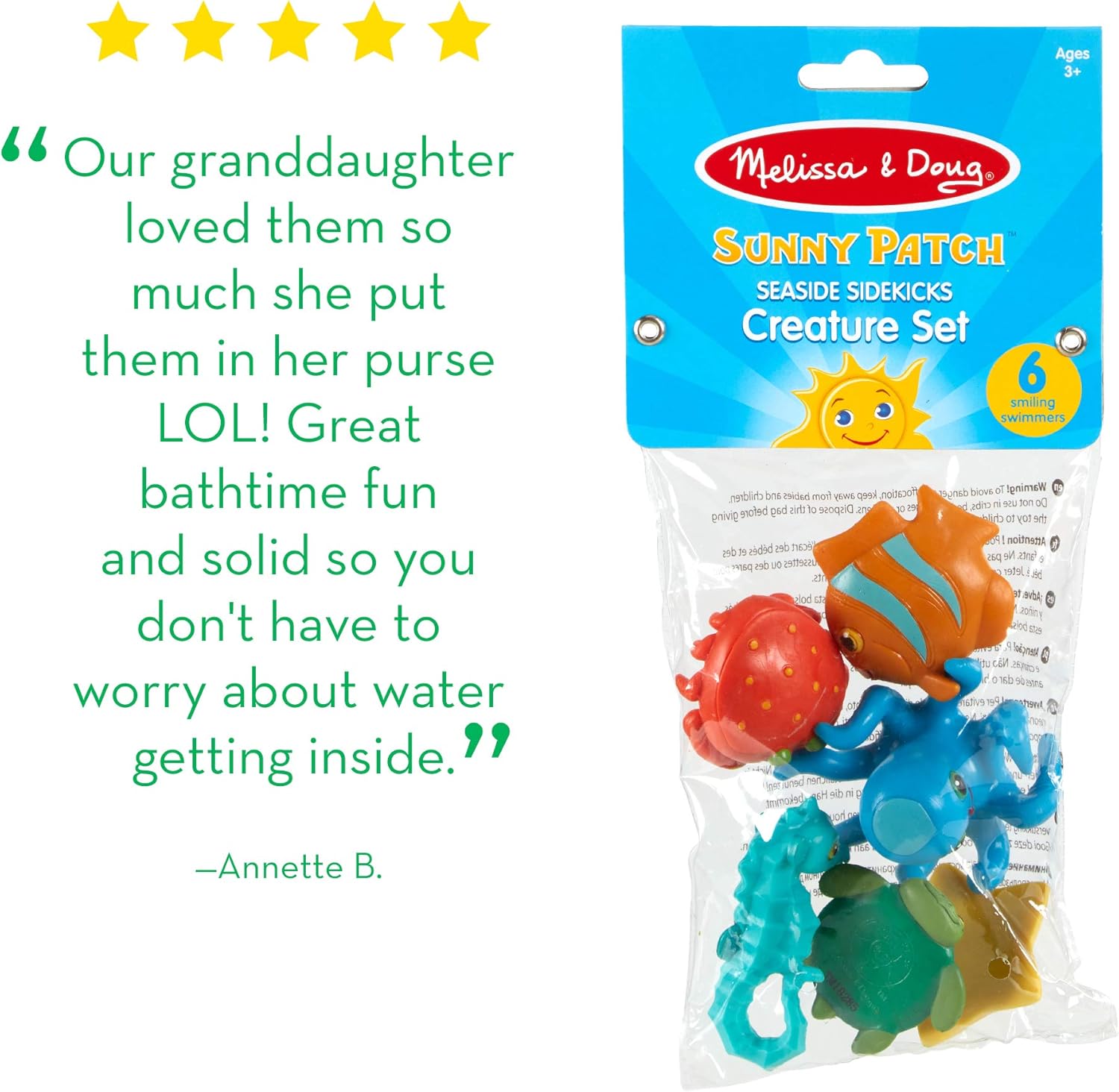 Melissa & Doug Seaside Sidekicks Sea Creatures Set: Melissa & Doug: Toys & Games
