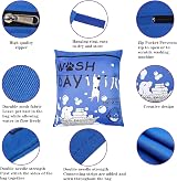 olyee Pet Laundry Bag 70x80cm for Washing Machine Hair-Free Knit Blue view 3