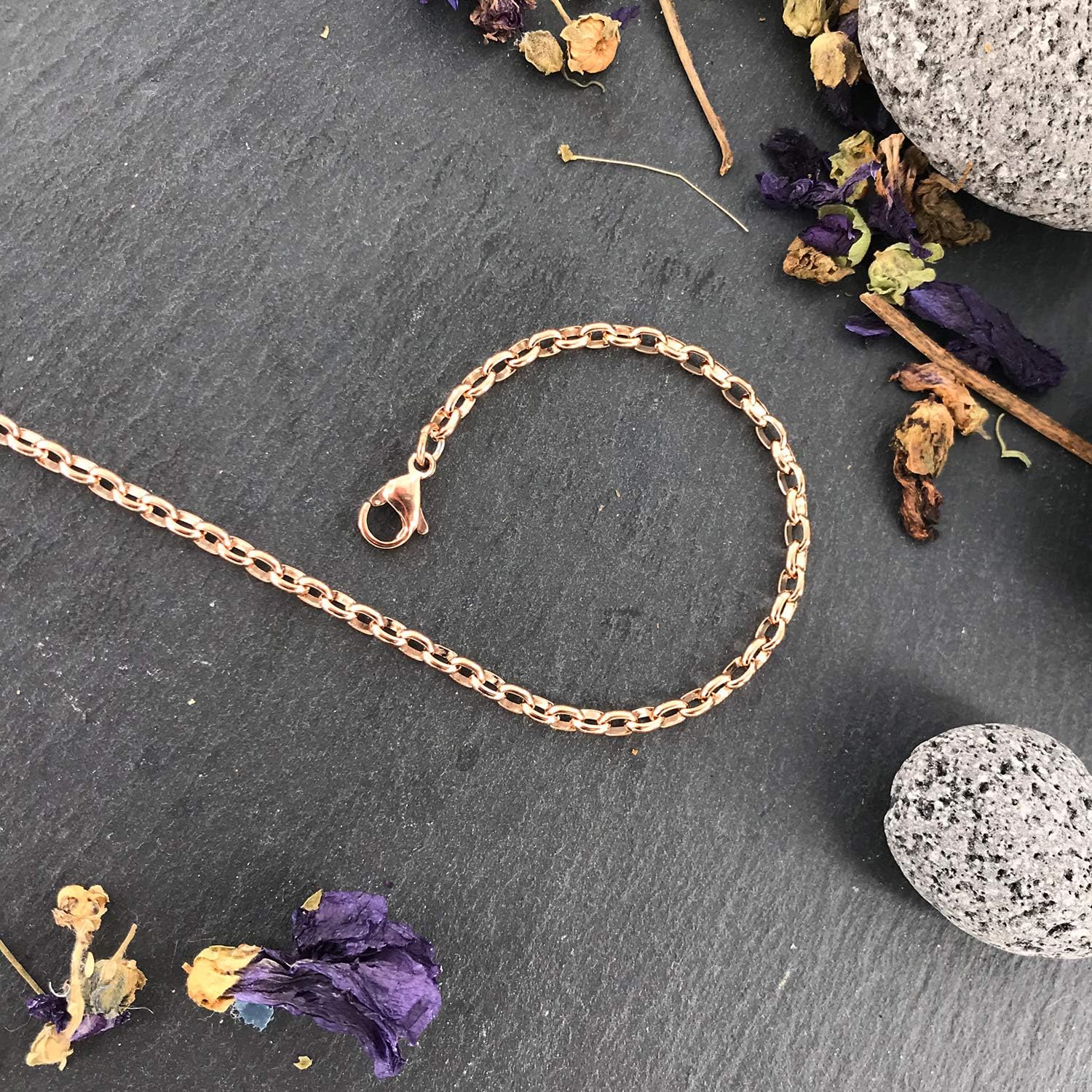 Morella Women Necklace 70 cm 27.5" Rose Golden Stainless Steel with Coin 33 mm 1,3" Zirconia Stones Apricot in a Velvet Jewelry Bag - Image 5