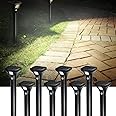 AURAXY Solar Outdoor Lights with Motion Sensor – Waterproof LED Pathway Lights for Yard, Garden, Walkway, Driveway – Auto On/Off, Easy Installation (8 Pack)