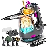 POPCHOSE Steam Cleaner with Detergent Dispenser,15s Heat-Up Handheld Steam Cleaner for Home, 500ml Removable Water Tank, Lightweight Portable Steamer for Cleaning Grout, Windows, Kitchen, Easy Refill