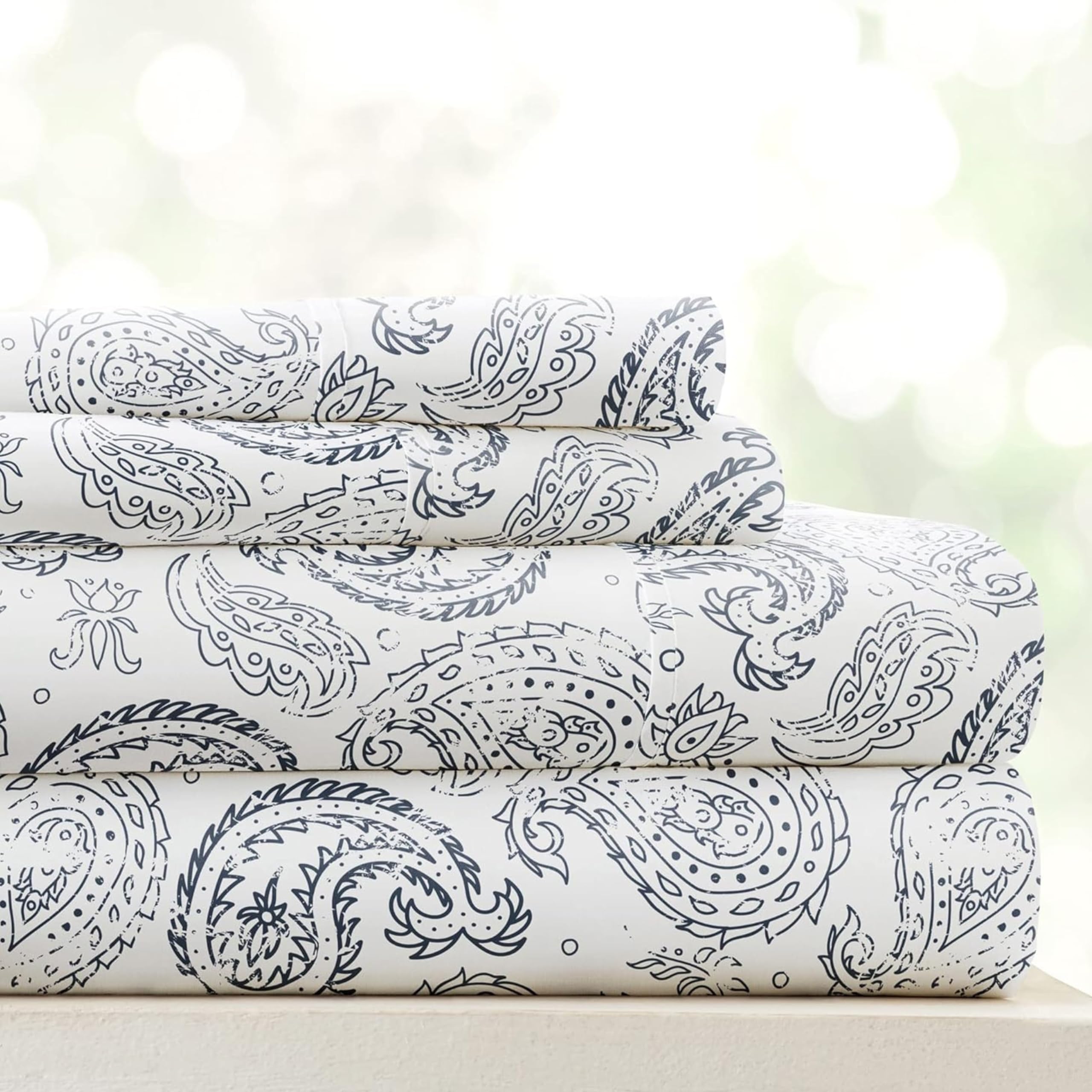 Linen Market 4 Piece Queen Bedding Sheet Set (Navy Floral) - Sleep Better Than Ever with These Ultra-Soft & Cooling Bed Sheets for Your Queen Size Bed - Deep Pocket Fits 16" Mattress