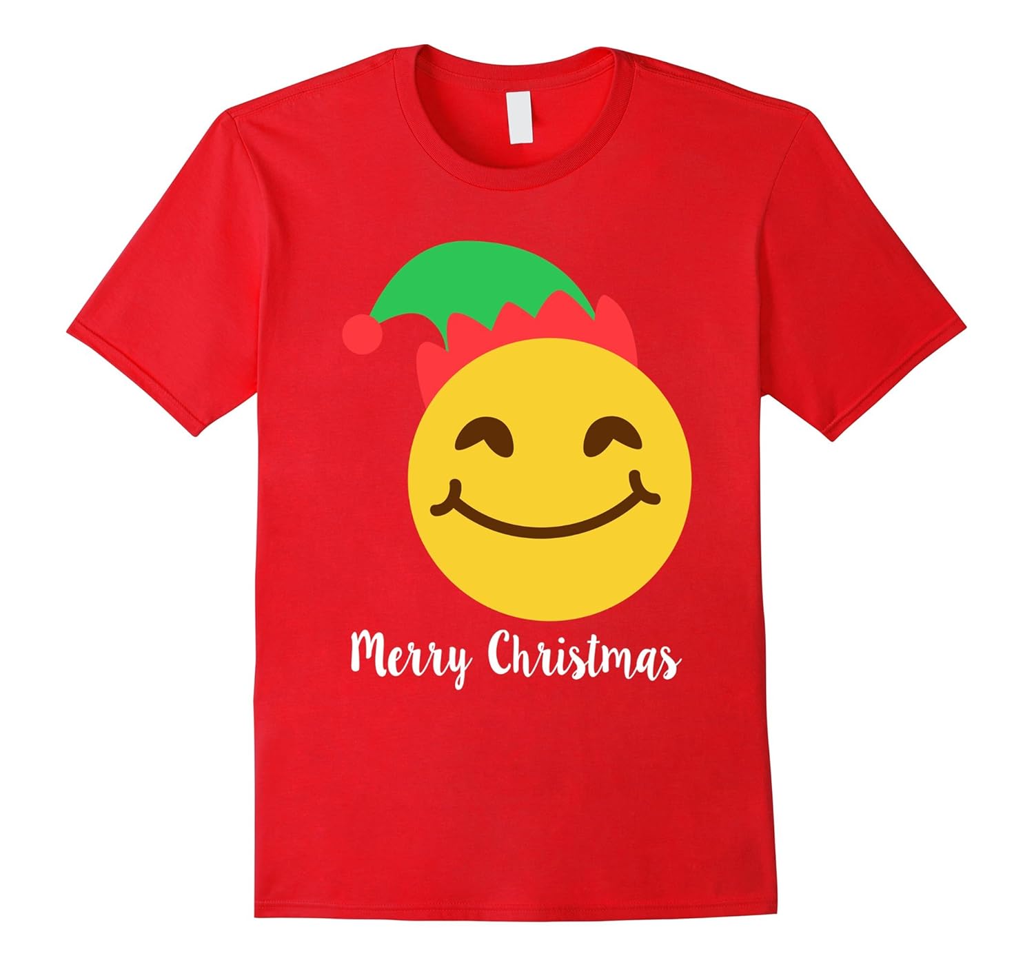 Merry Christmas Smile Emoji Christmas Cool T-Shirt-ANZ