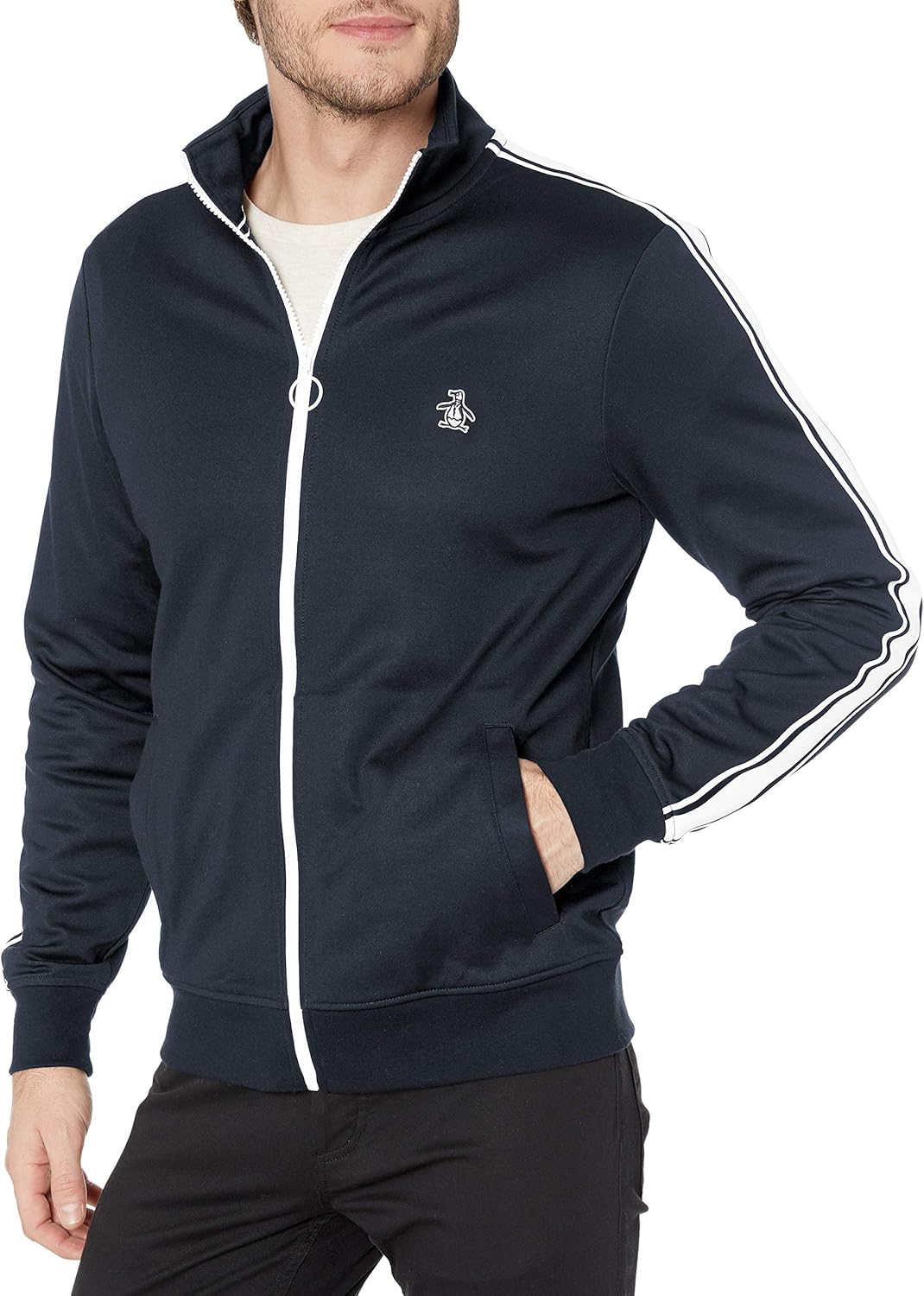 Original Penguin Men's Long Sleeve Track Jacket at  Men’s Clothing store