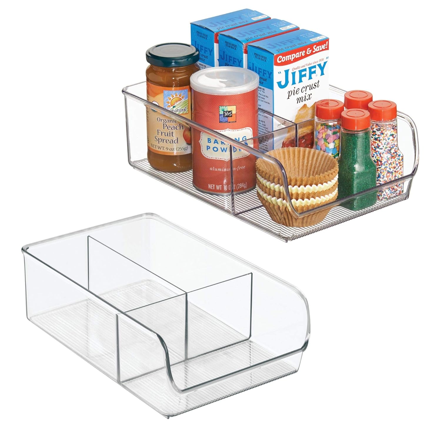 InterDesign Linus Refrigerator, Freezer, Pantry Storage Organizer Bins