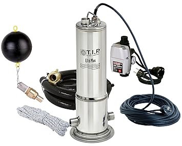 T.I.P. 30164 Zisternen-Tauchdruckpumpe Edelstahl EJ 6 Plus mit Anschlusszubehör und elektronischer Pumpensteuerung, bis 6.300