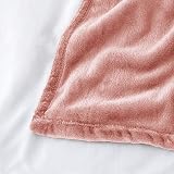 MOONLIGHT20015 Fleece Blanket King Size 270x230cm Pink 400 GSM Soft Cozy view 7