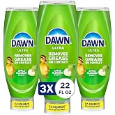 Dawn Ultra EZ Squeeze Dish Soap, Dishwashing Liquid, Tough Grease Removal, Apple Blossom, 22oz (Pack of 3)