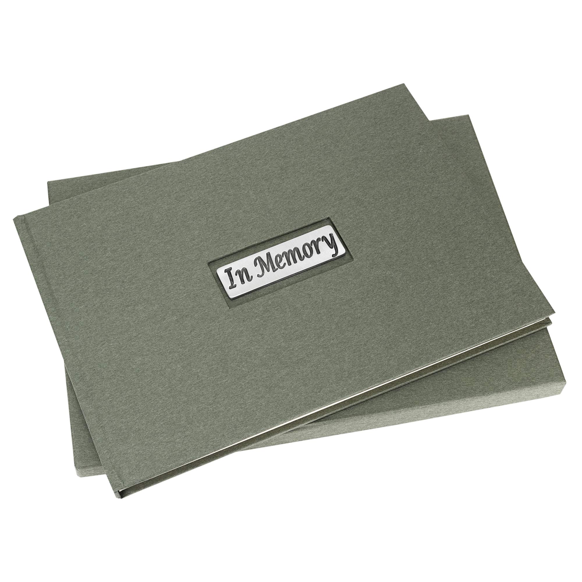 Metal Planet Ltd In Memory A4 grey (funeral/condolence/remembrance) Guestbook containing 100 lined pages in presentation box