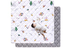 Tiankehan Baby Play Mat 50" X 50", Premium Thicker Foam One-Piece Crawling Mat, Anti- Slip Crawling Mat Activity Playmats for Babies,Toddlers, Infants, Play & Tummy Time