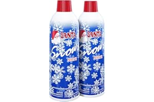 Prextex 2 Pack Fake Snow Spray for Christmas Tree - Quick-Dry Textured Christmas Tree Flocking Spray in 13oz Aerosol Bottles for Decorating and Crafts - Artificial Snow Flock for Windows and Mirrors