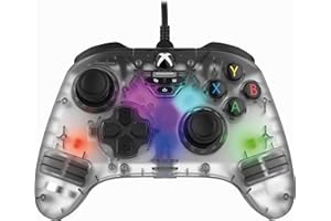 Snakebyte Wired Video Game Controller - Xbox Series X|S, Xbox One & PC - Officially Licensed –Gamepad RGB X - Hall Effect Sensors for Precision Joysticks/Triggers – 3.5mm Audio Jack – RGB