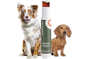 Dandylion Soft Paws | Hydrating Dog Paw Lotion with Built in Brush | Vet-Approved, Lick-Safe, Fragrance-Free, and pH Balanced