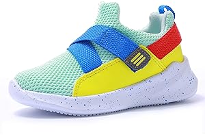 SKYWHEEL Toddler Boys Girls Tennis Shoes Kids Slip On Running Sneakers Wide Casual Barefoot Shoes for Little Kids
