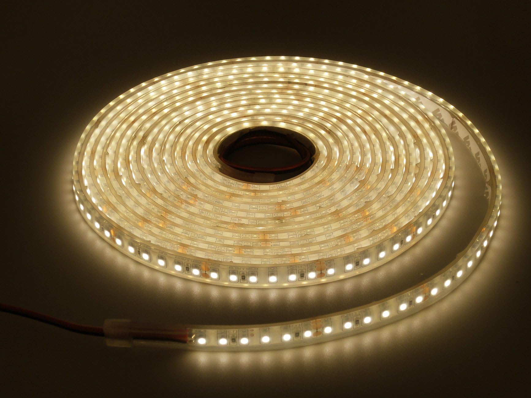 AMDUDU LED Strip Lights, 16.4FT 600 LEDs Rope Lights SMD 3528 DC24V Waterproof Flexible Light Strip LED Ribbon For Garden/Home/Kitchen/Car/Bar/Boat/Party Indoor Outdoor Decor(Warm White 3000K-Waterproof IP68)