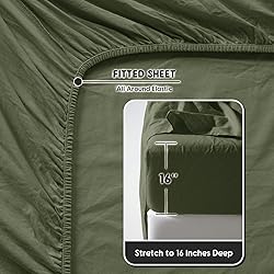 Shilucheng 100% French Linen Sheets - King Size Bed