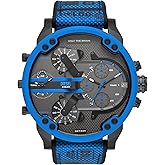 Diesel Mr. Daddy 2.0 Men's Watch with Oversized Chronograph Watch Dial and Stainless Steel, Silicone or Leather Band