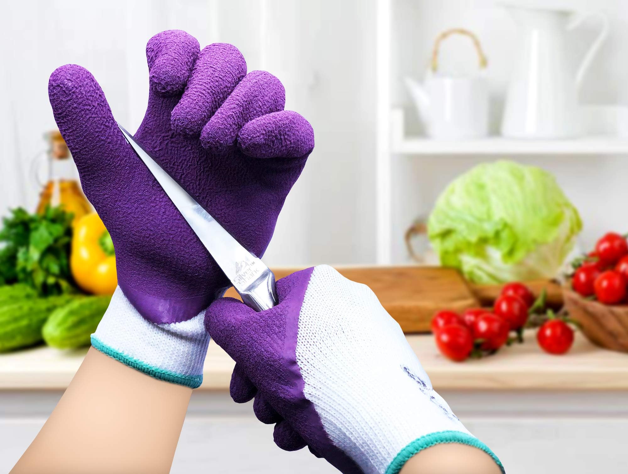 Fortane Knife Cut Resistant Safety Hand Gloves | Safe Kitchen Cut Gloves for Cutting, Slicing (Color May Vary) Pair of (1)