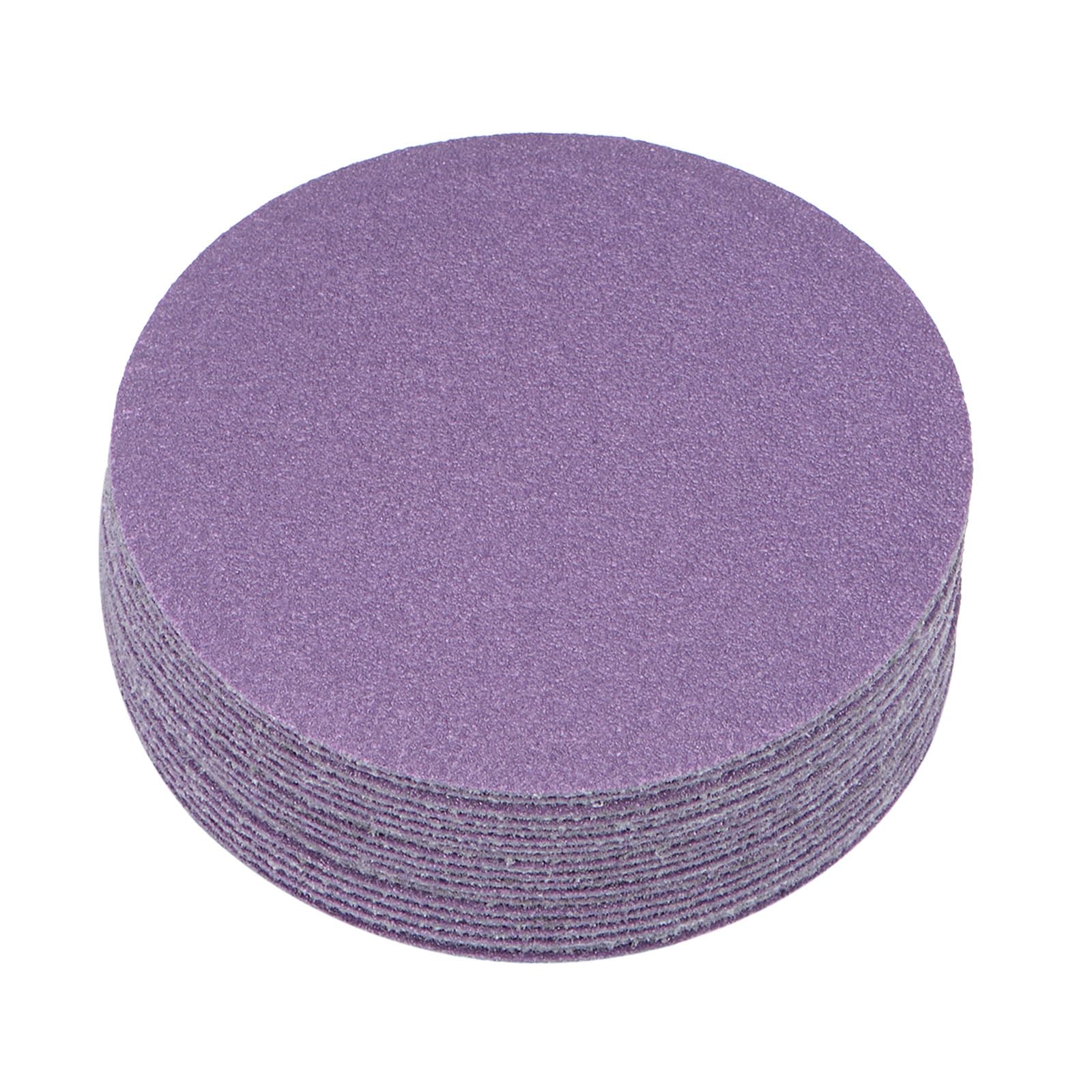Kozelo 20pcs Premium Sanding Discs Hook and Loop Backing - [3 Inch x 120 Grits] Purple Sandpapers Finishing Discs for Auto Car Wood Metal Polishing