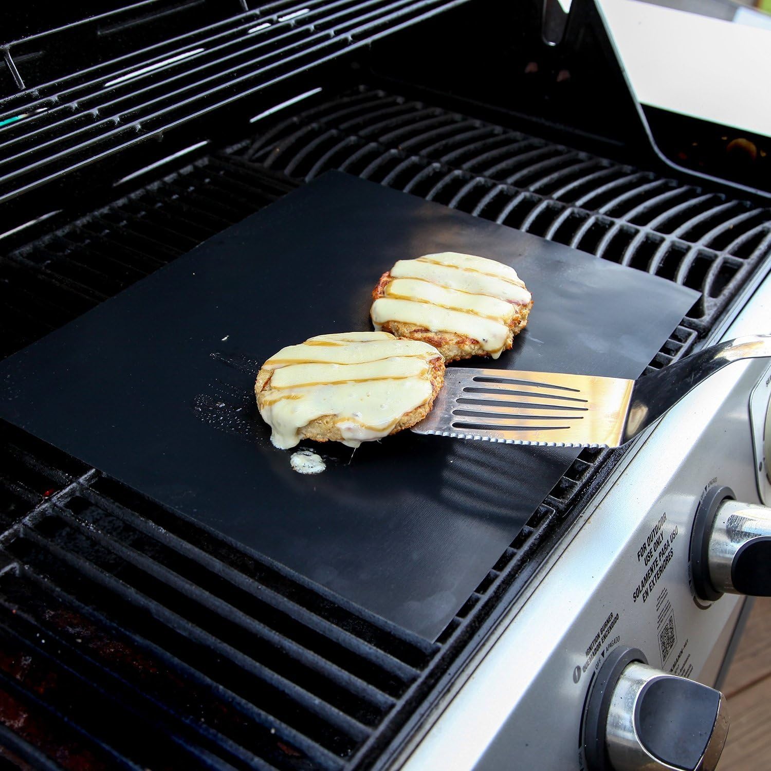 Hyfive Non Stick BBQ Grill Mat Pack of 2 Barbecue Baking Mats for Charcoal Gas or Electric Grill, Heat Resistant - Image 4