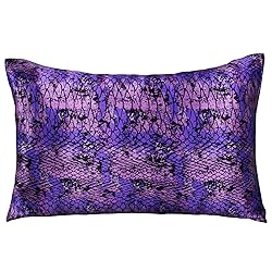 MANSPHIL Purple Crocodile Pattern Silk