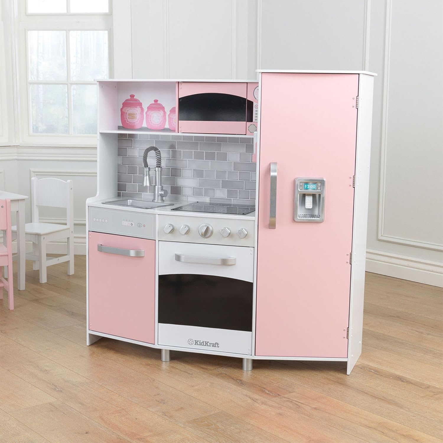 kidkraft large play kitchen pink