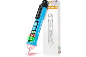 X-XIANQI Voltage Tester/Non-Contact Voltage Tester Voltage Detector,Circuit Tester Dual Range Electrical Tester Voltage Sniffer 12V-1000V/48V-1000V, Live Wire Tester with LED Flashlight, Buzzer