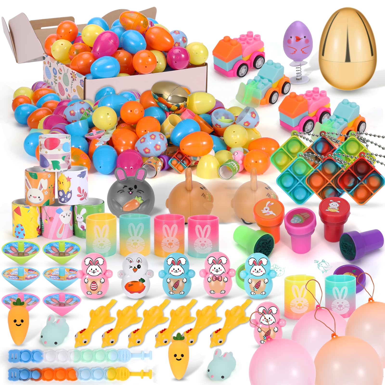 OGNI ORA 150 PCS Halloween Party Bag Fillers for Kids, Trick or Treat Party Favour Toys for Children including Bags, Gift Set for Halloween-themed Game Prizes School Classroom Rewards