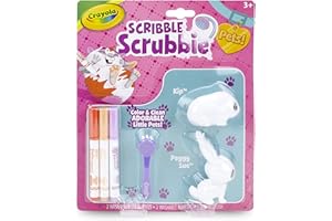 Crayola Scribble Scrubbie Pets, Rabbit & Hamster, Kids Toys, Gift for Girls & Boys, Age 3, 4, 5, 6