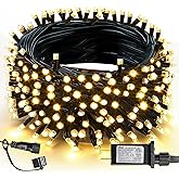 TW SHINE Christmas Lights, 200 LED 66FT Outdoor Christmas Lights Plug in with 8 Modes, Waterproof Light Outdoor, Indoor Xmas Decorations for Party Yard House Decor, Warm White