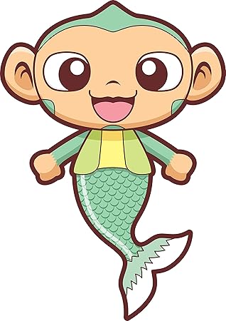 Amazon Com Cute Kawaii Mermaid Sea Monkey Animal Cartoon Art Emoji Vinyl Sticker 2 Tall Automotive