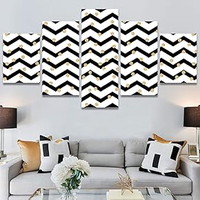 SIGNWIN 5 Panel Canvas Wall Art Modern Art...