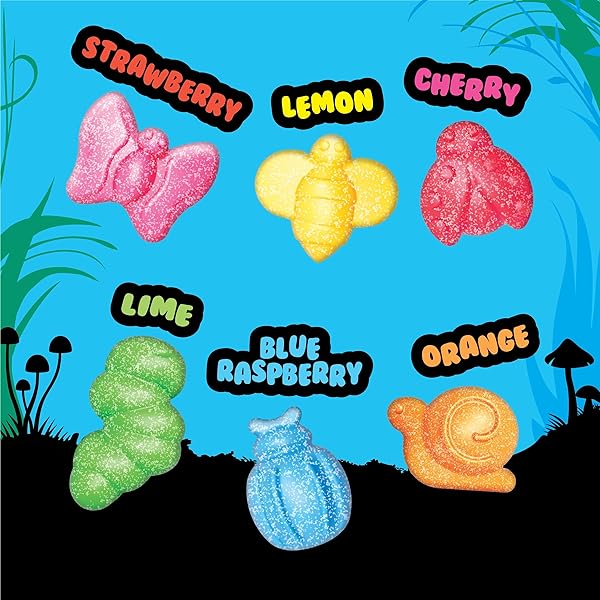 TROLLI SOUR BRITE GARDEN DWELLERS, EASTER CANDY BASKET FILLER, 7.2 OZ BAG