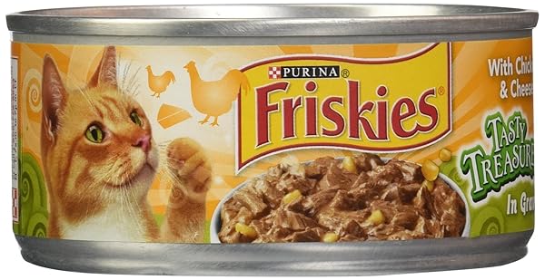 FRISKIES CANNED TASTY TREASURES CAT FOOD, CHICKEN AND...
