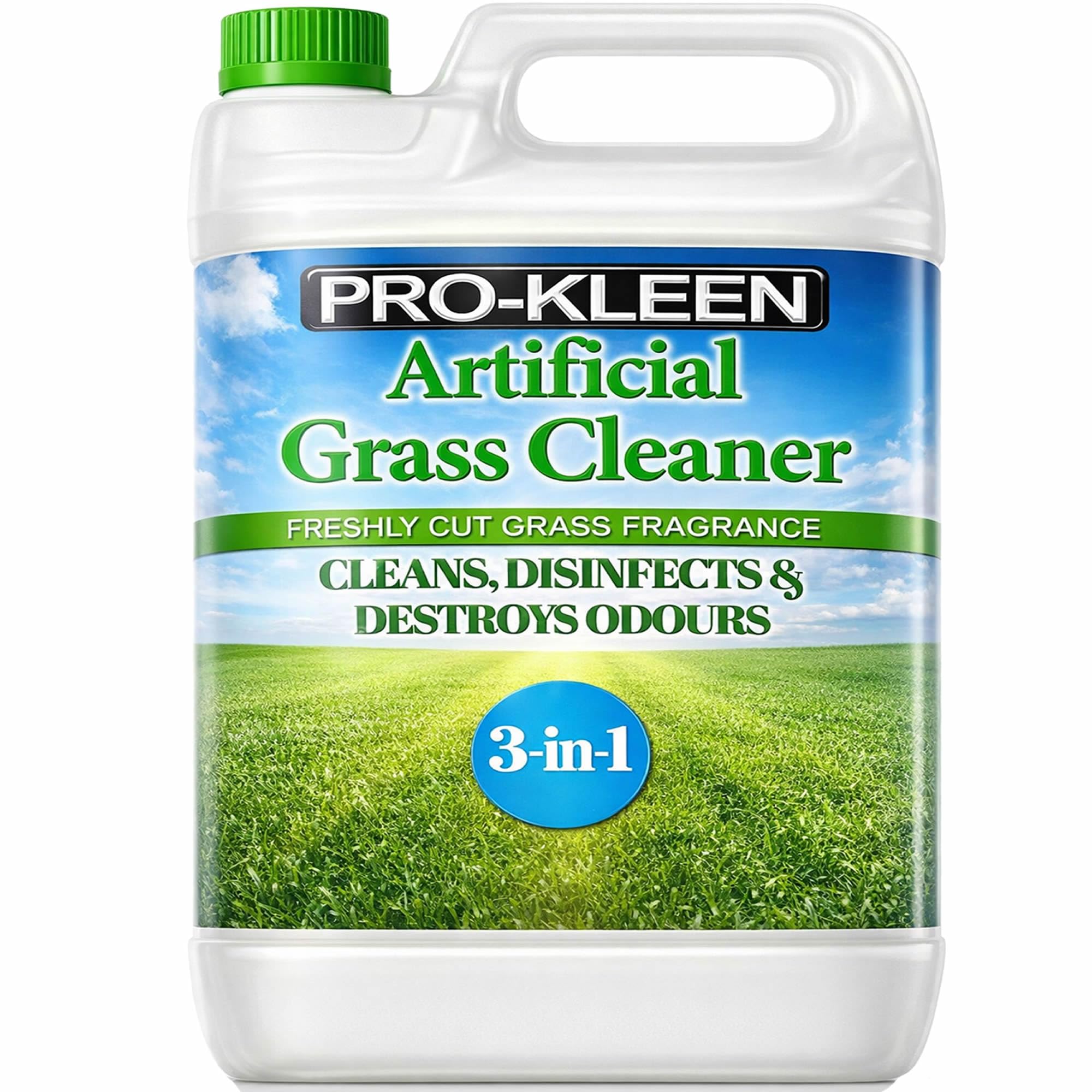 Pro-Kleen Artificial Grass Cleaner and Disinfectant - 5 L Super Concentrate: Makes 15 Litres - Perfect for Homes with Dogs. Cleans, Deodorises and Leaves a Fresh Cut Grass Fragrance