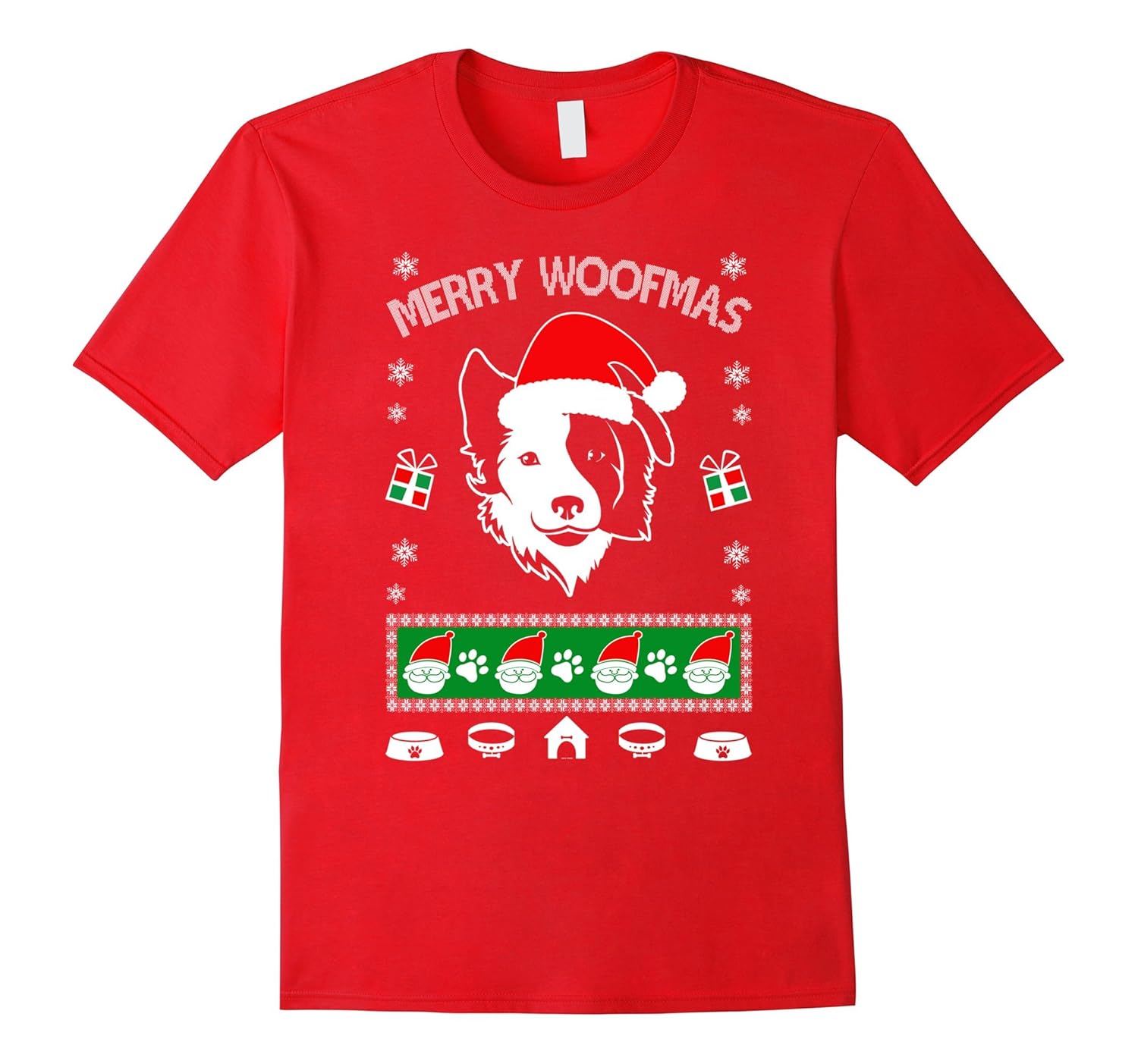 Border Collie Ugly Christmas sweater tee gift woman men kids