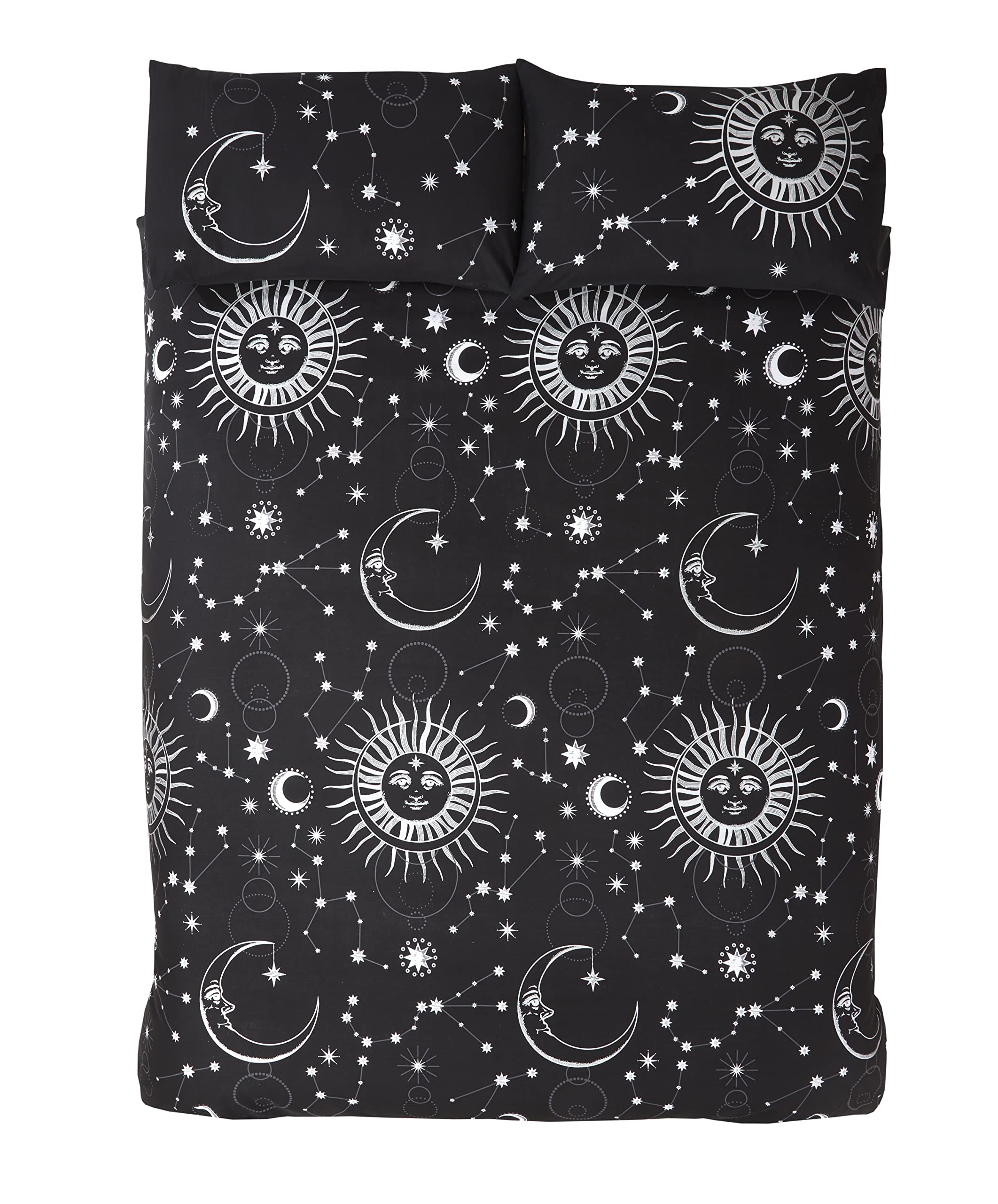Rapport Home Celestial Single Duvet Cover Set | Black Galaxy Bedding | Polycotton Blend | Kids & Teens Bedroom Decor
