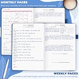 Clever Fox Self-Care Journal 90 Days A5 Mystic Blue Wellness Planner view 3