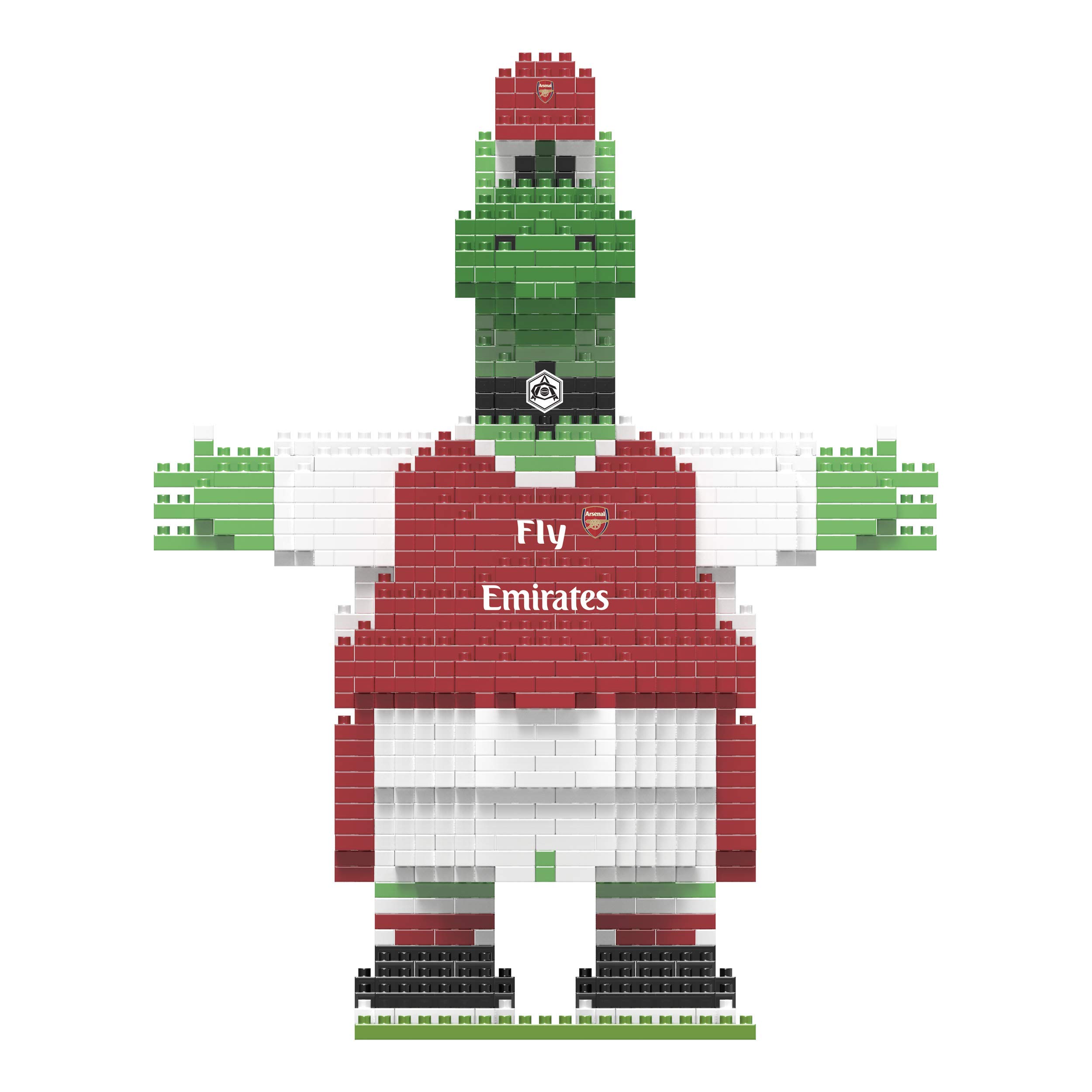 FOCO Officially Licensed Gunnersaurus Arsenal FC BRXLZ Mascot 3D Bricks Construction Toy Model