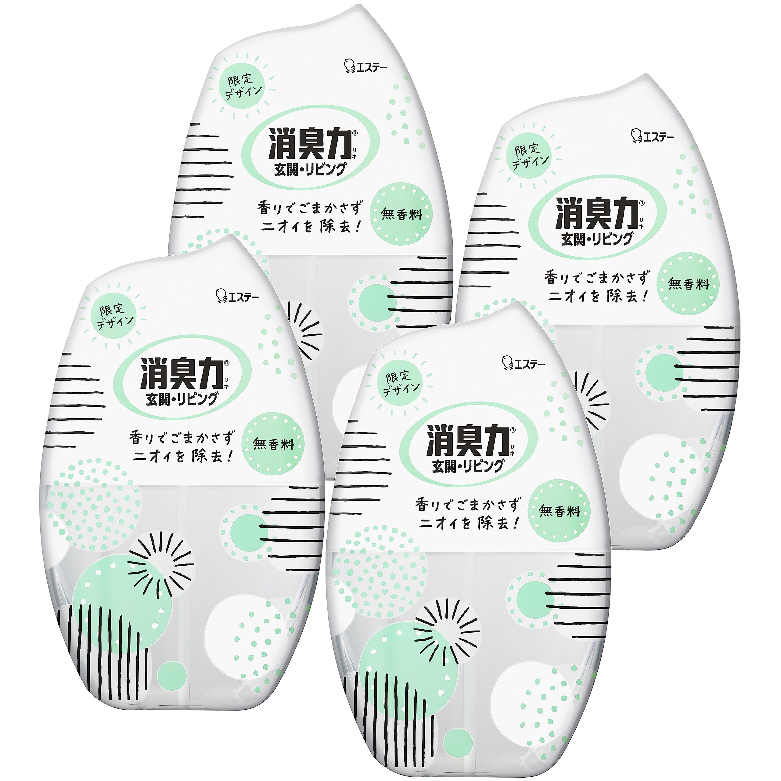 消臭力 [Amazon.co.jp 限定] 玄関 リビング 部屋用 置き型 無香料 400mL×4個 オリジナルデザイン 部屋 キッチン 消臭剤 消臭 芳香剤商品画像