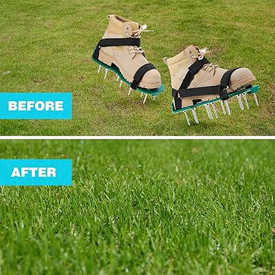 Buy Rosgel Lawn Aerator Shoes Uniquely Designed Aerator Shoes With Stainless Steel Plate Free Installation Heavy Duty Spiked Aerating Sandals Easy Use For A Healthier Yard And Garden Lawn Online In Indonesia B08rs3h75z