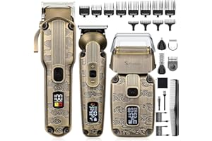 Scttomon Beard Trimmer Kit Hair Clipper Set Professional Electric Foil Shaver Razor for Men Haircutting Machine for Barber Clippers and Trimmers Grooming Kit Nose Body Hair Trimmer