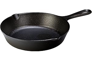 Lodge 8 Inch Cast Iron Pre-Seasoned Skillet – Signature Teardrop Handle - Use in the Oven, on the Stove, on the Grill, or Over a Campfire, Black