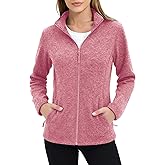 MAGCOMSEN Fleece Jacket Women Zip UP Lightweight Soft Polar Warm Winter Jackets for Women with Pockets Outdoor Hiking