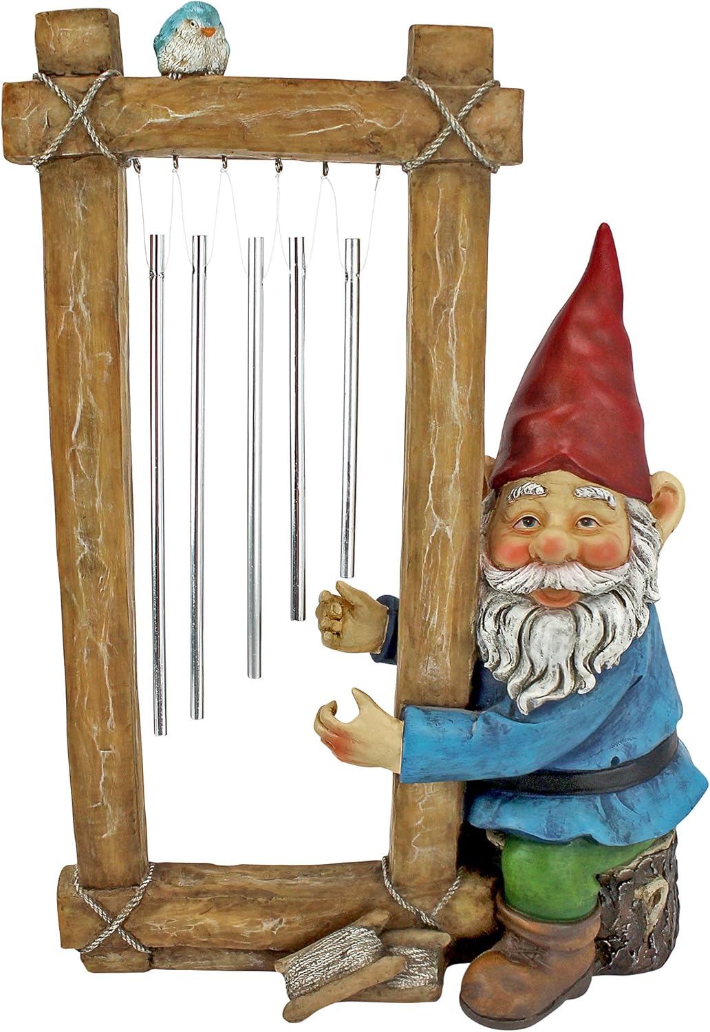 Design Toscano Gartenfigur Gartenzwerg Mit Glockenspiel Mehrfarbig 11 5 X 25 5 X 35 5 Cm Hf5152401 Amazon De Garten