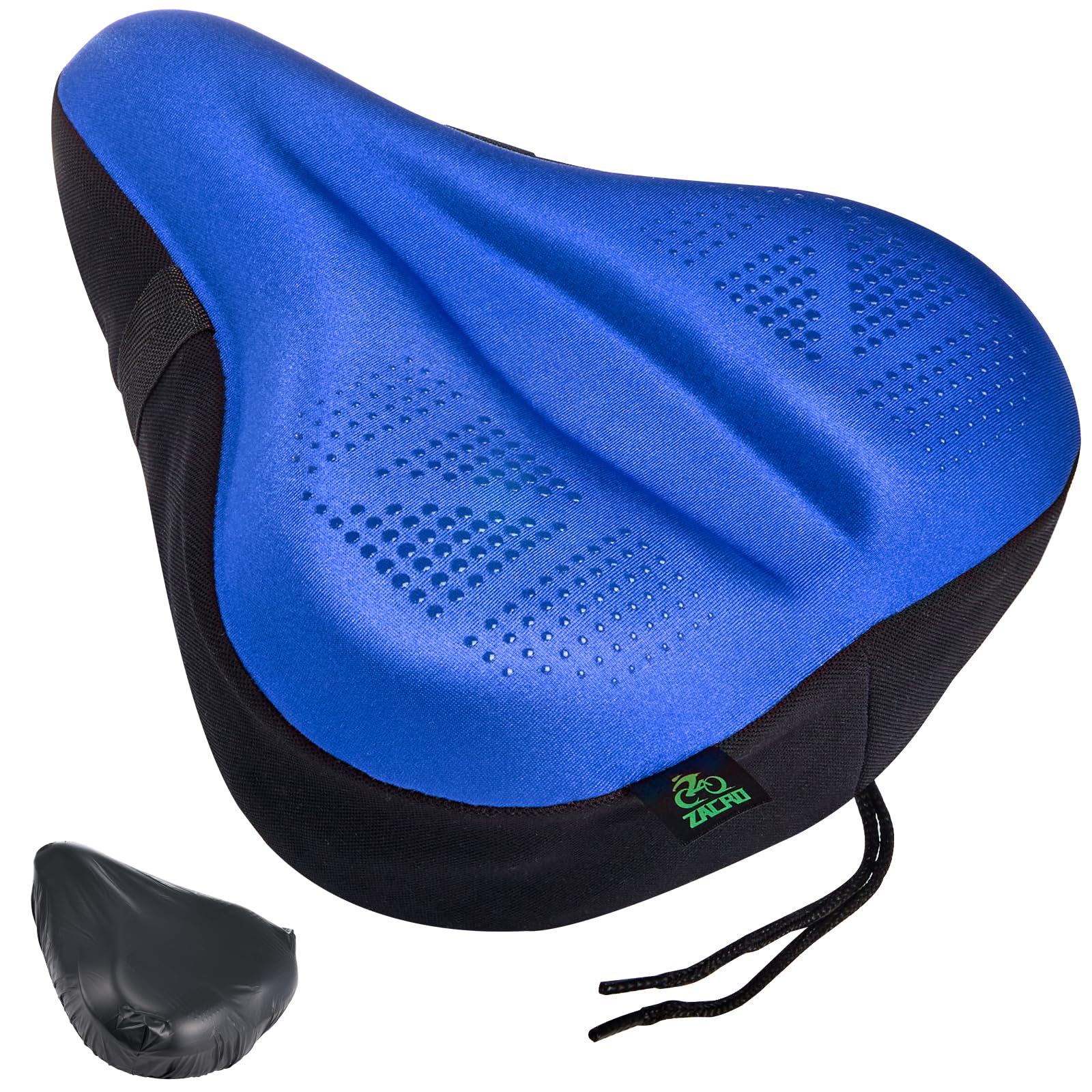 Photo 1 of Zacro Bike Seat Cover Big Size, Gel Padded Wide Cushion for Bike Saddle, Adjustable Bike Seat Cushion for Men Women, Compatible with Peloton, Cruiser Bicycle Seats...