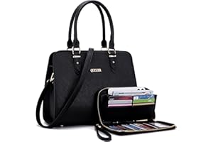 Qiyuer Satchel Purses For Women Top Handle Bag Purse And Wallet Set Work Tote Bags 2pcs